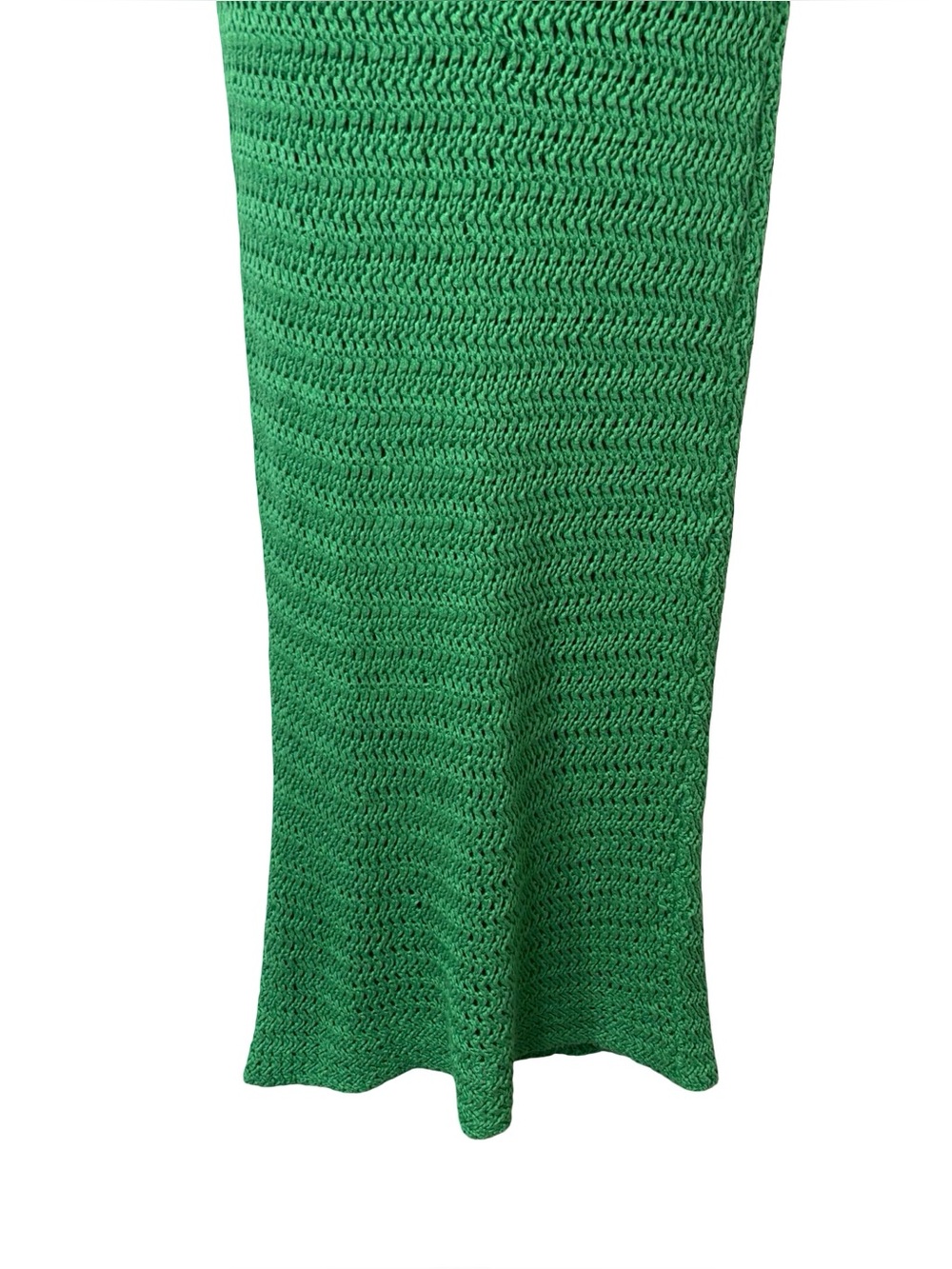 Peppermayo Haven Crochet Maxi Dress Green two-tone halter neck Size XS/S - Picture 5 of 16